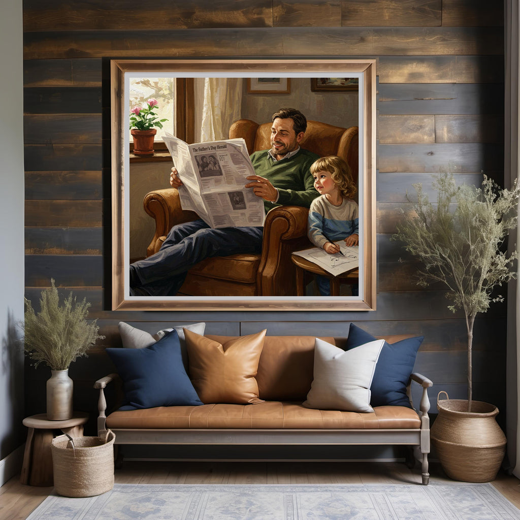 Father's Day Art Print: Vintage Family Moment (Digital Download)