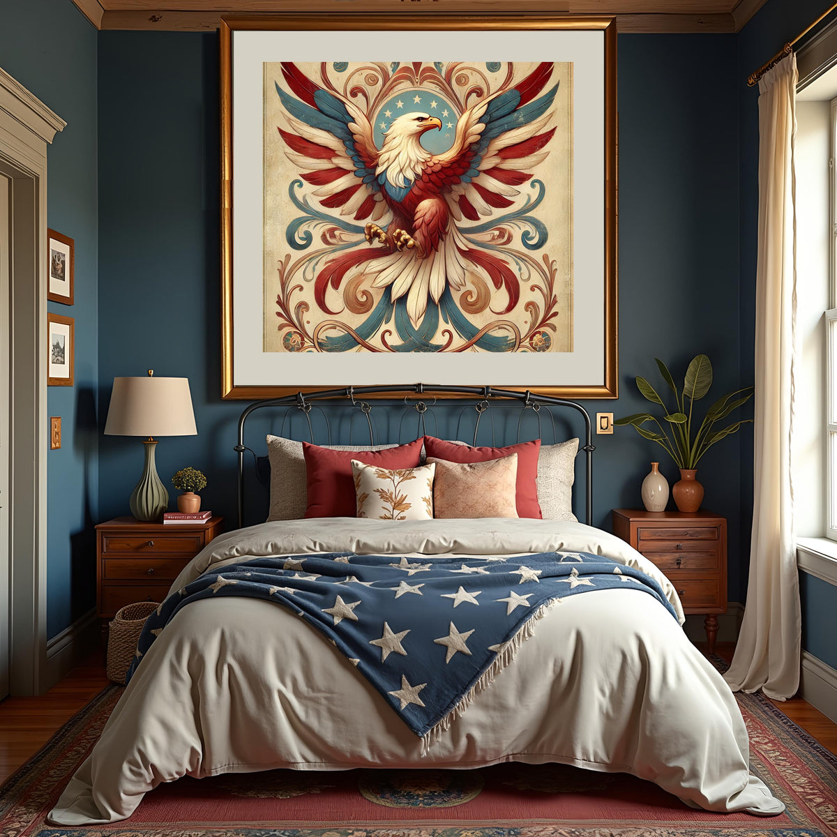 Art Nouveau American Eagle Print: Vintage Patriotic Wall Art (Digital Download)