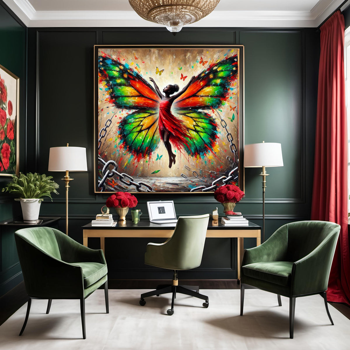 Juneteenth Art Print: Black Girl Butterfly Wings - Freedom & Pride (Digital Download) 2