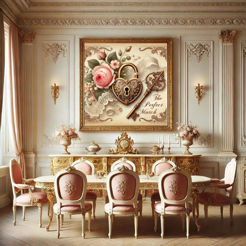 Vintage Heart Lock and Key Print: Romantic Anniversary Decor (Digital Download PNG)