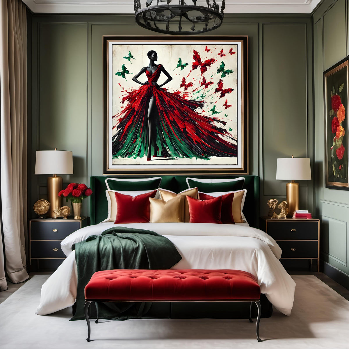 Juneteenth Art Print: Black Woman Butterfly Gown - Digital Download