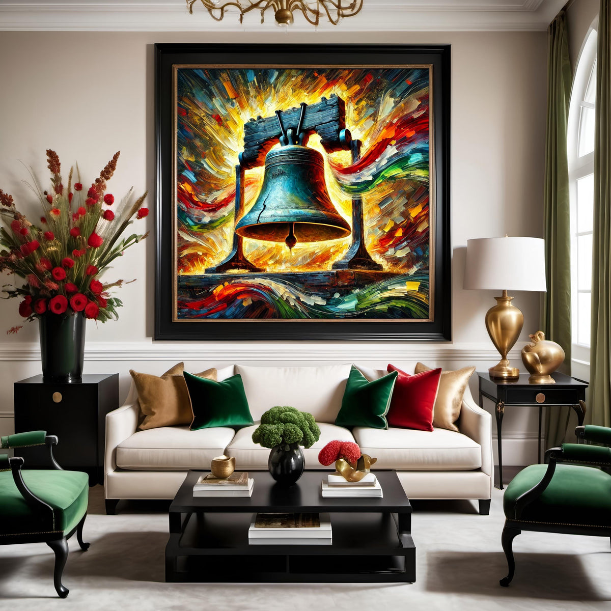 Juneteenth Freedom Bell Art: Black Pride Digital Painting (Digital Download)