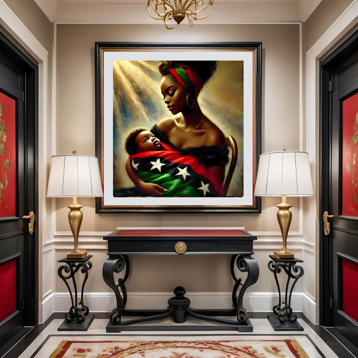 Mother and Baby African Heritage Art Print: Juneteenth Decor (Digital Download)