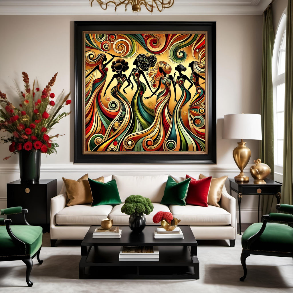 Abstract Dancing Women Art Print: Juneteenth Celebration (Digital Download)