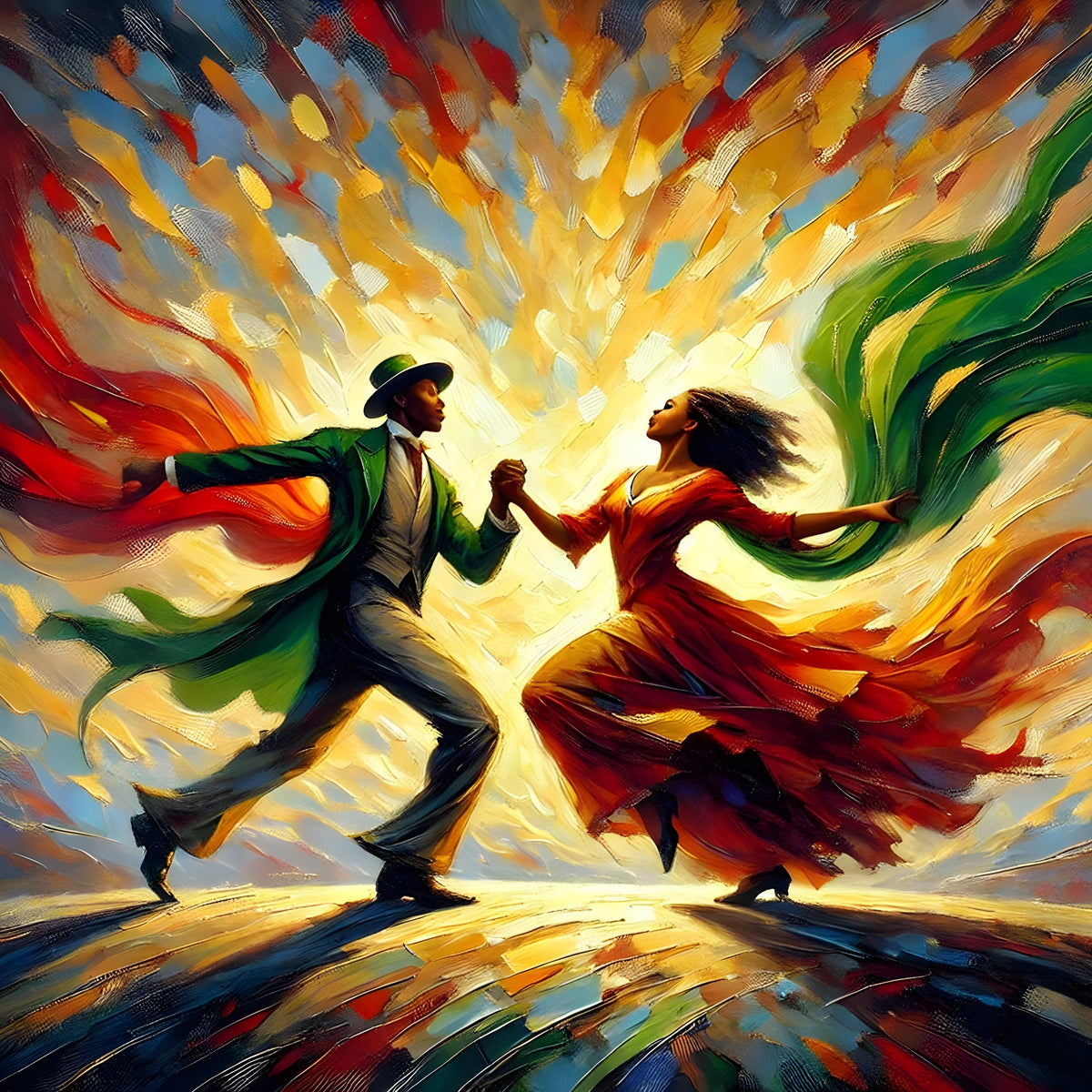 Juneteenth Dance Art Print: Black Couple, Freedom & Unity (Digital Download)
