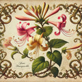 Honeysuckle June Birth Flower Print: Vintage Botanical Wall Art (Digital Download)