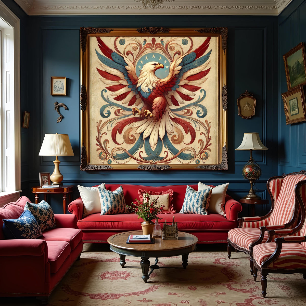 Art Nouveau American Eagle Print: Vintage Patriotic Wall Art (Digital Download)