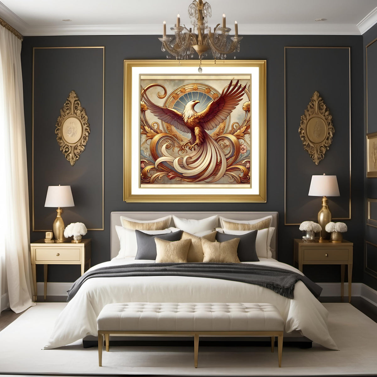 Art Nouveau Eagle Print: Gilded Liberty, Vintage Patriotic Decor (Digital Download)