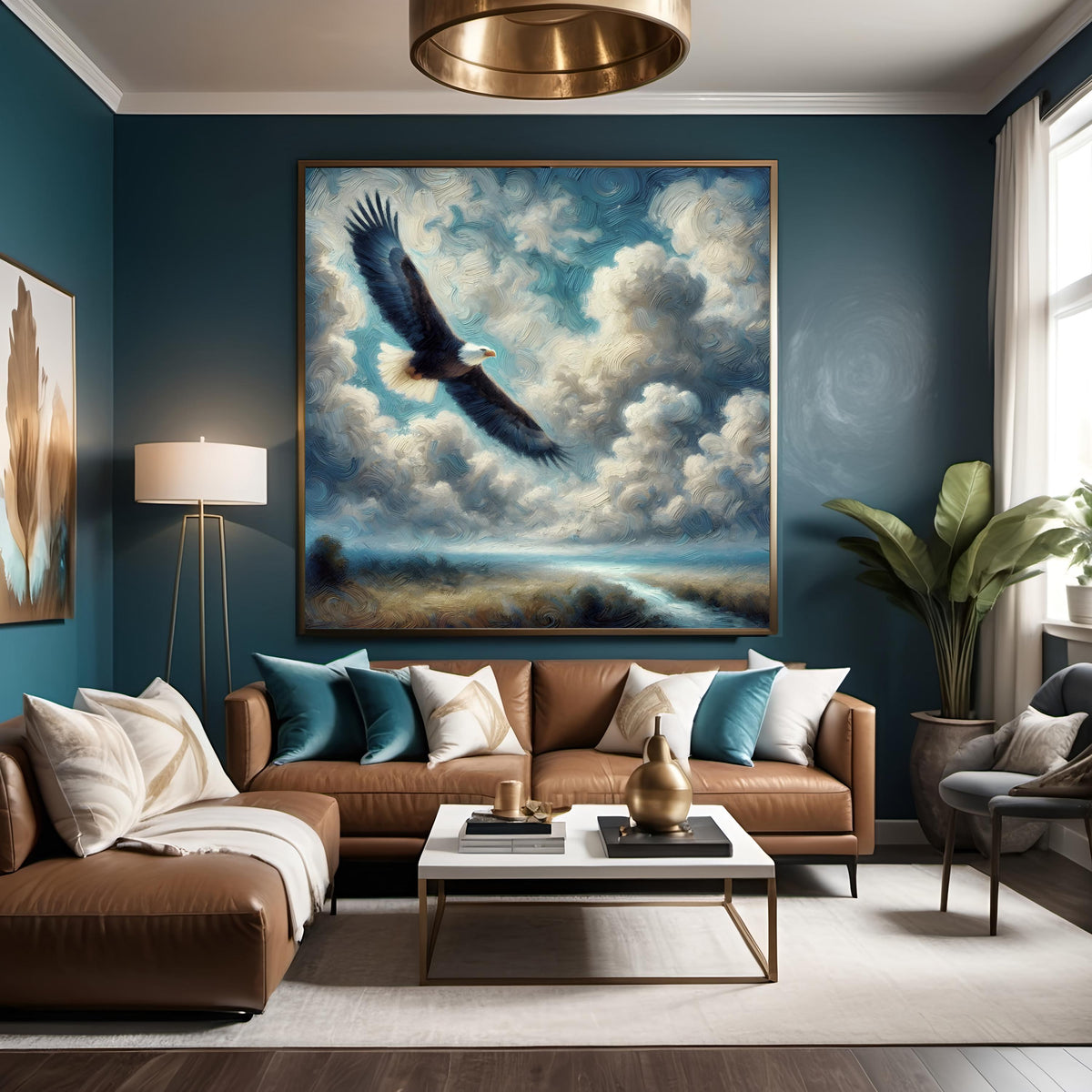 Bald Eagle Impressionist Art Print: Patriotic Americana Decor (Digital Download)