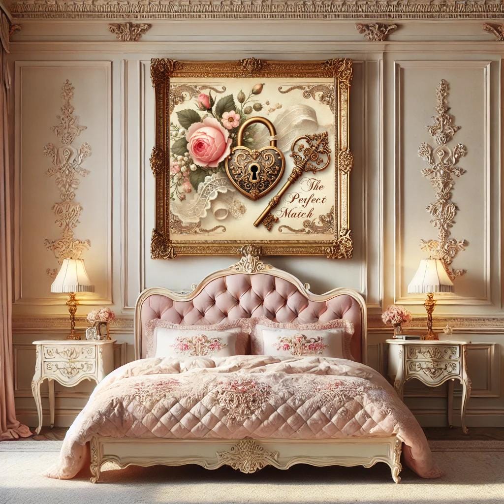 Vintage Heart Lock and Key Print: Romantic Anniversary Decor (Digital Download PNG)