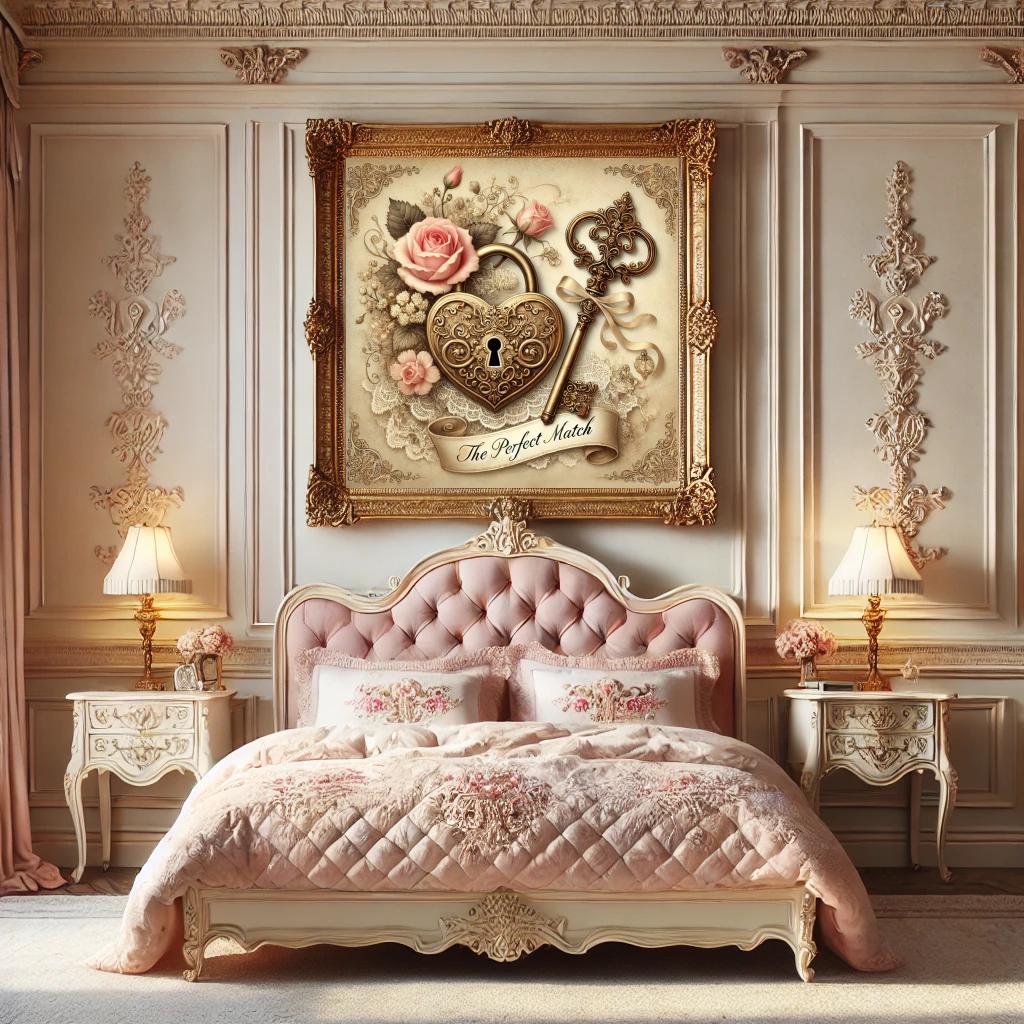 Vintage Heart Lock and Key Print: Romantic Anniversary Decor (Digital Download)