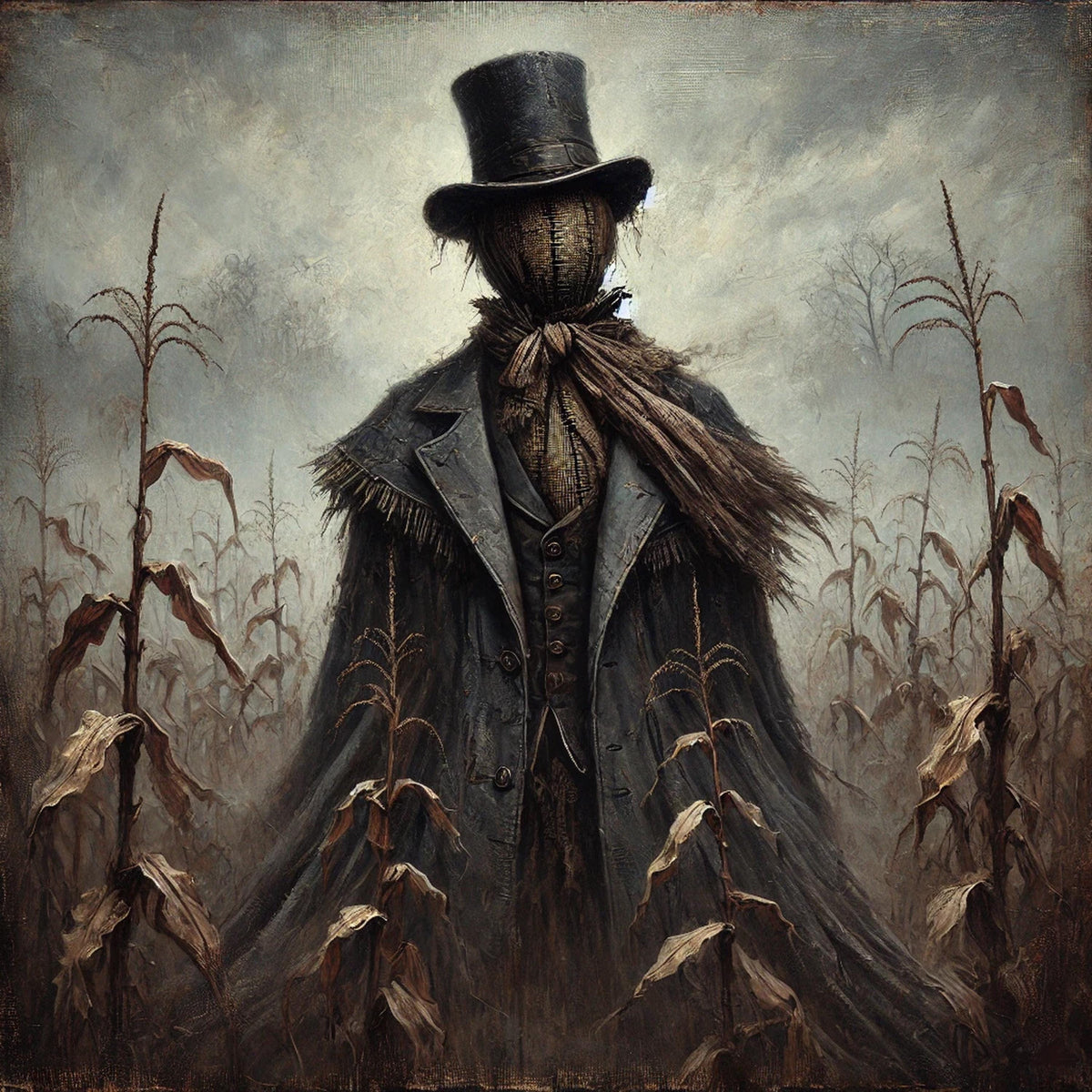 Victorian Scarecrow Print: Dark Academia Halloween Decor (Digital Download)