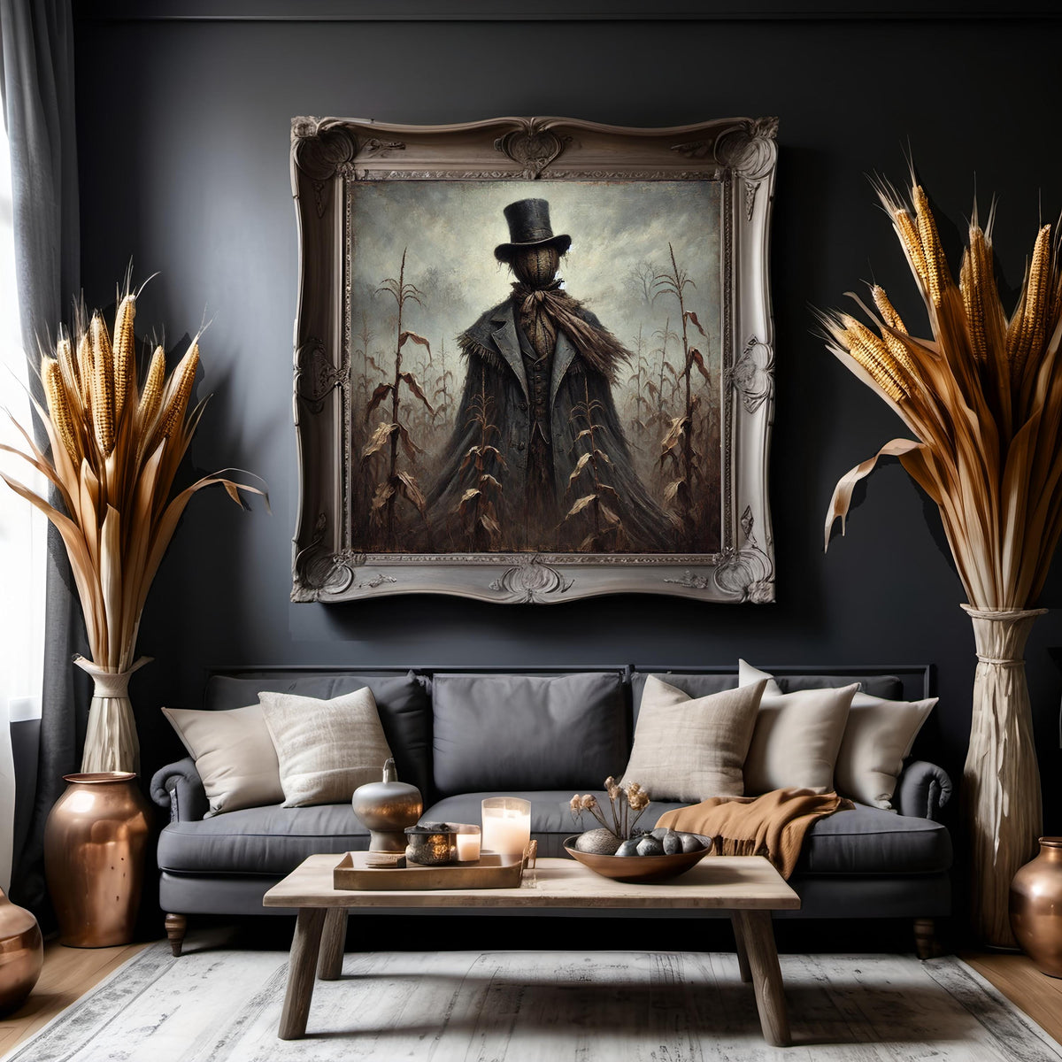 Victorian Scarecrow Print: Dark Academia Halloween Decor (Digital Download)