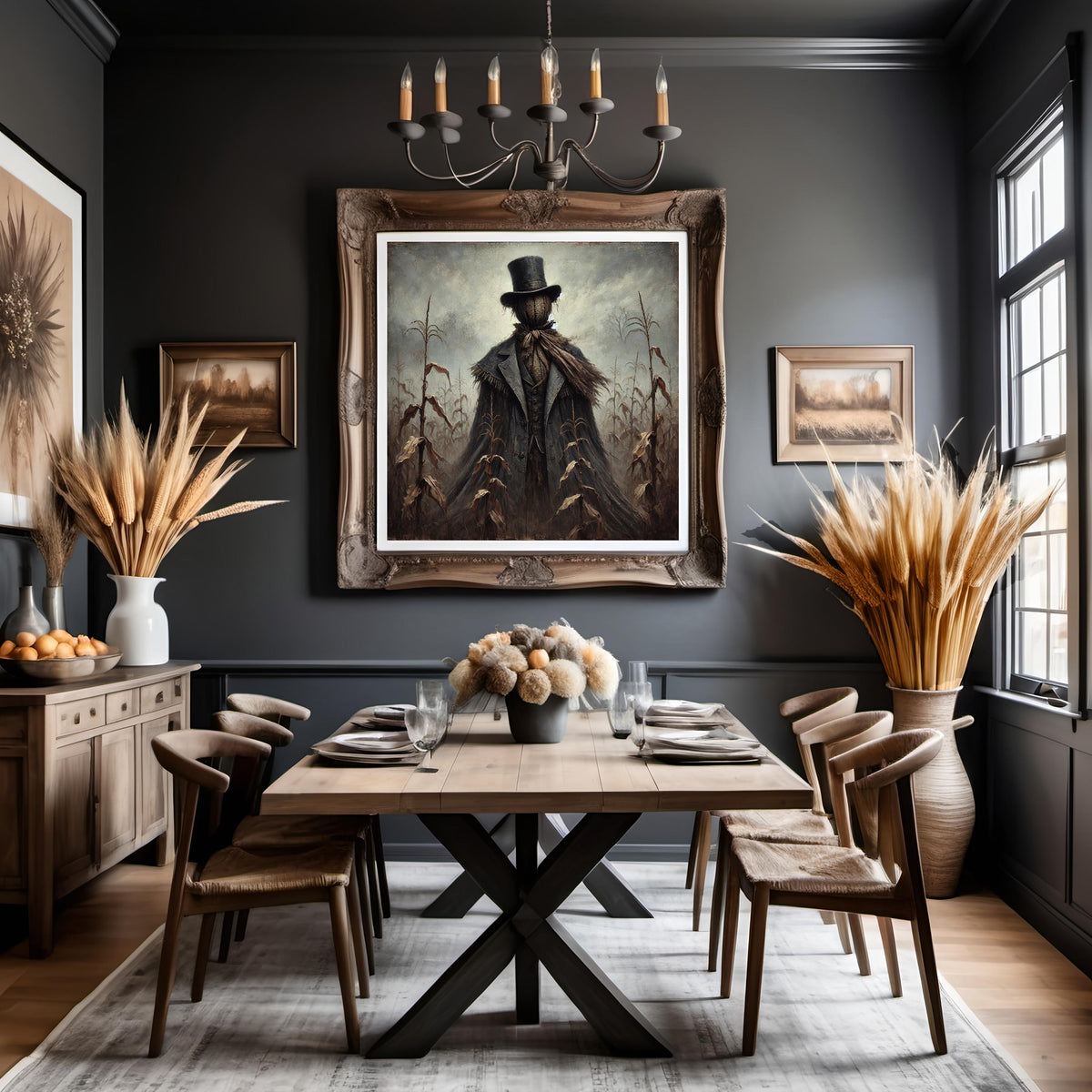 Victorian Scarecrow Print: Dark Academia Halloween Decor (Digital Download)