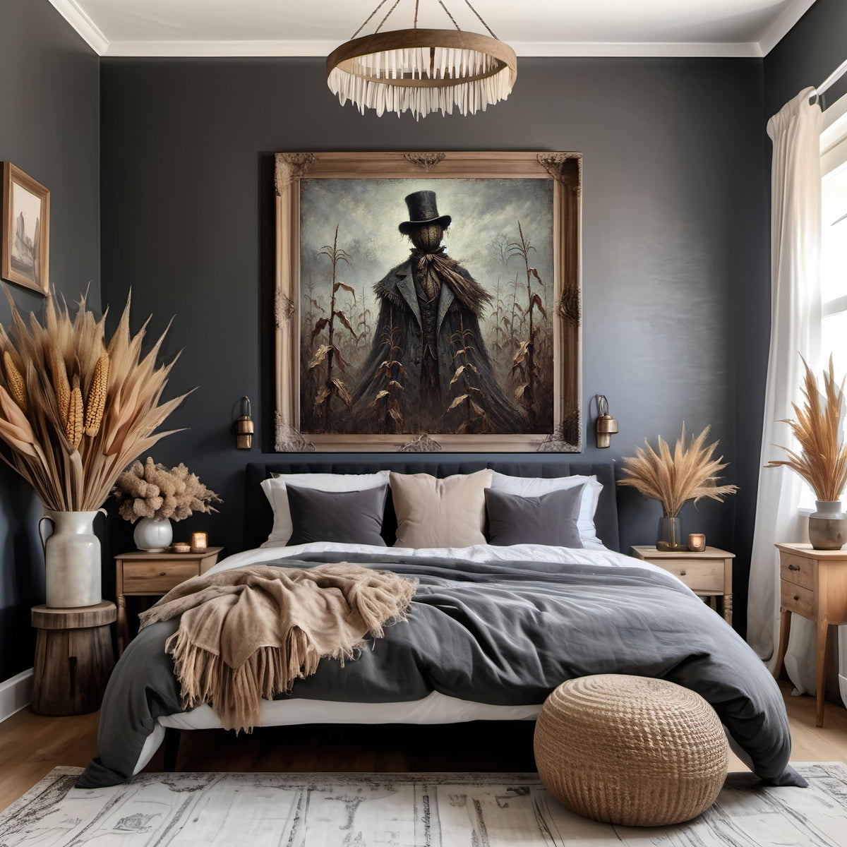Victorian Scarecrow Print: Dark Academia Halloween Decor (Digital Download)