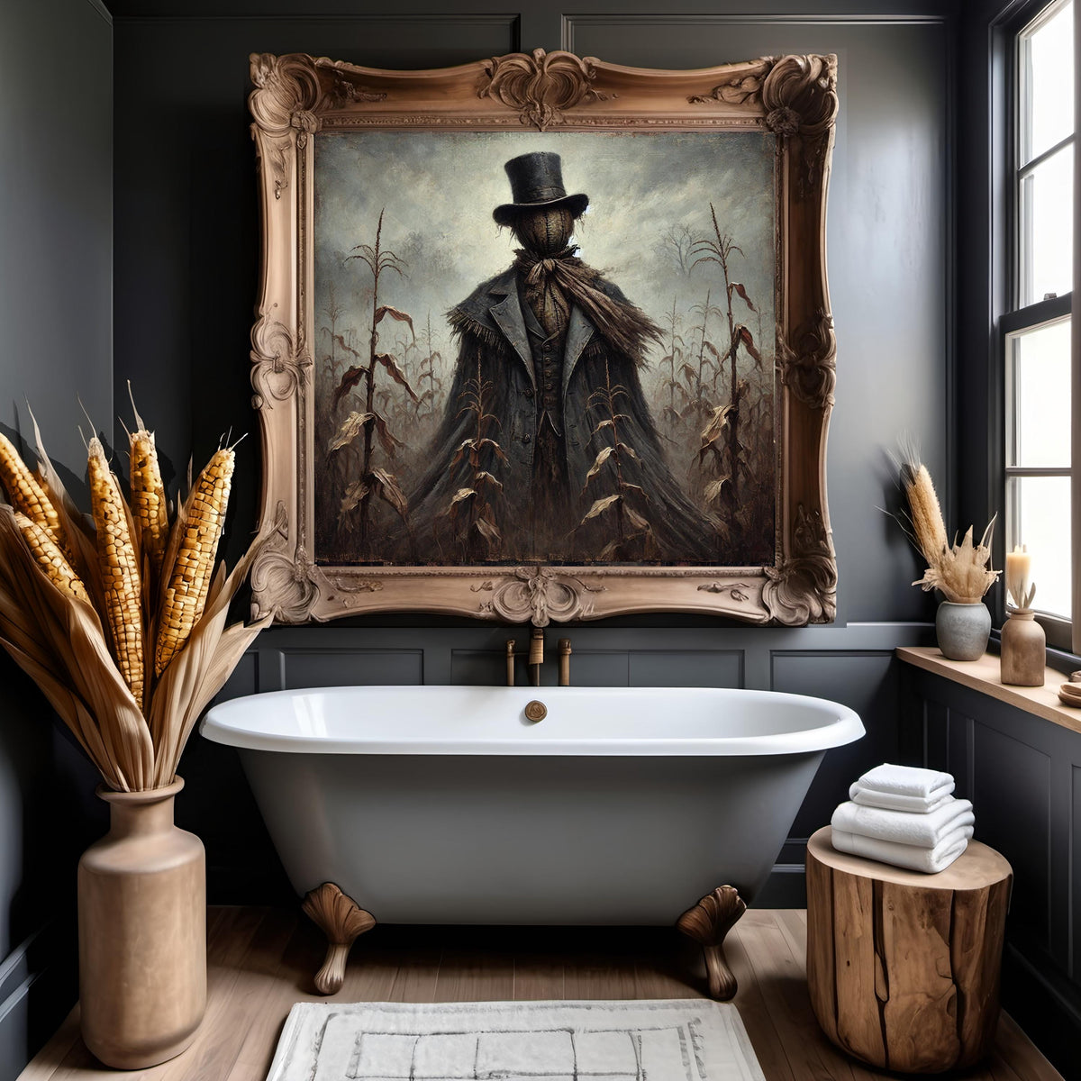 Victorian Scarecrow Print: Dark Academia Halloween Decor (Digital Download)