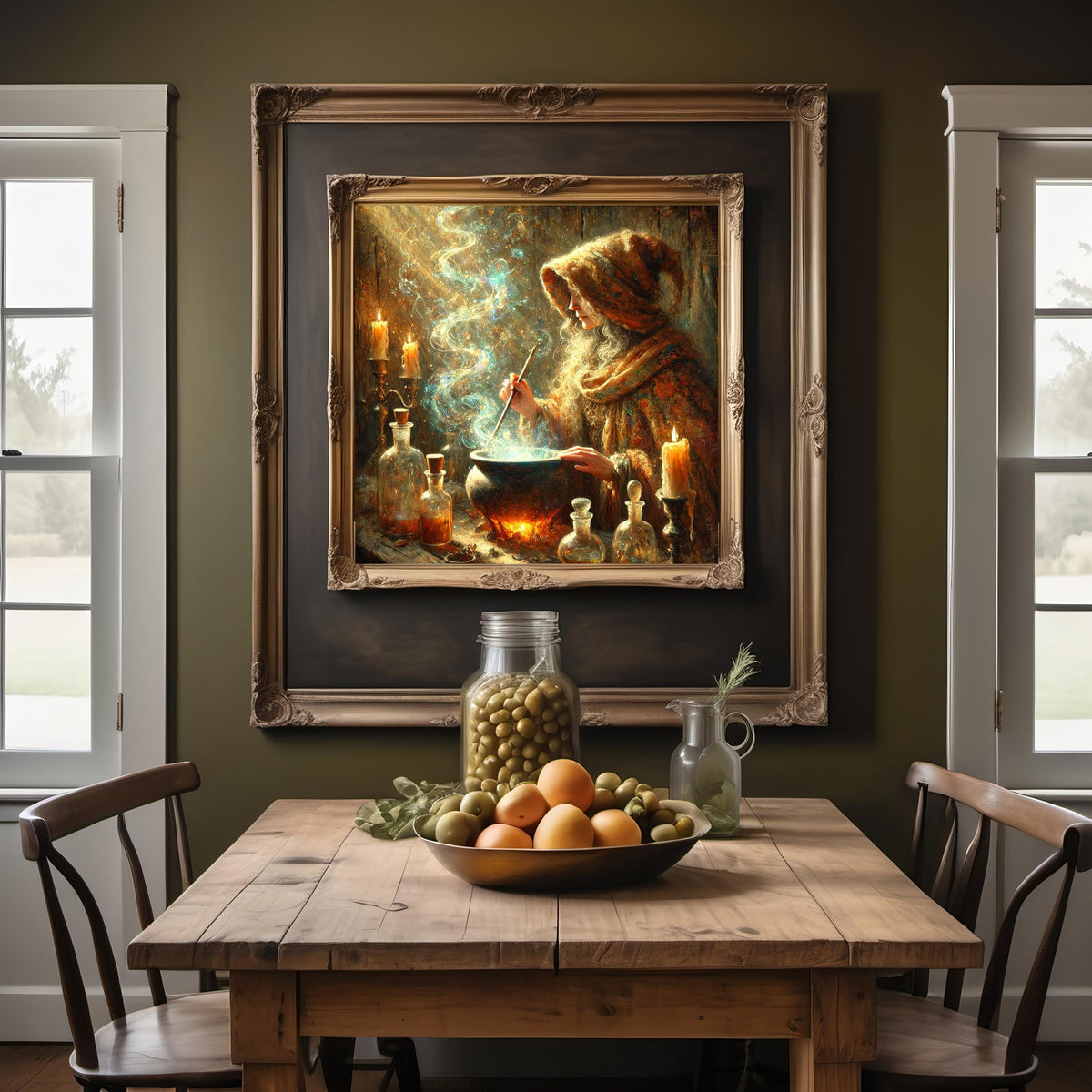 Witch Cauldron Halloween Art: Magic Potion Digital Artn Print (instant Download)