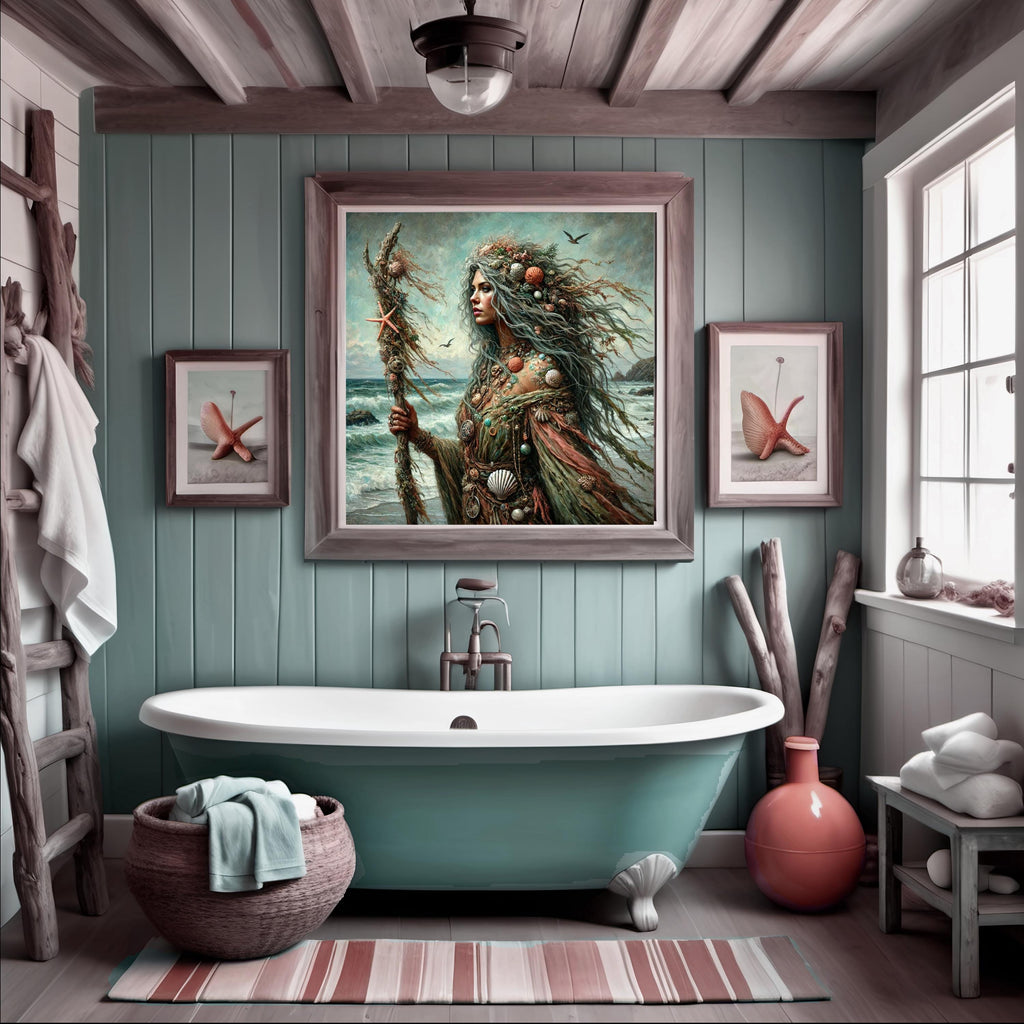 Sea Witch Art Print: Coastal Fantasy Sorceress (Digital Download)
