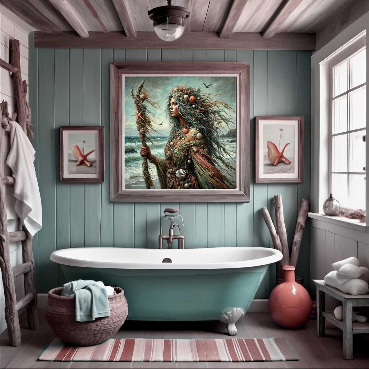 Sea Witch Art Print: Coastal Fantasy Sorceress (Digital Download)