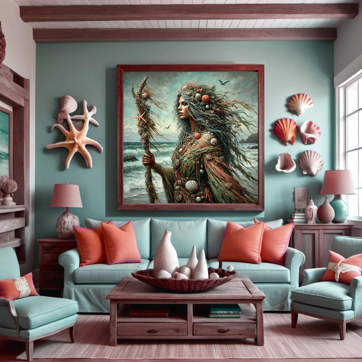 Sea Witch Art Print: Coastal Fantasy Sorceress (Digital Download)