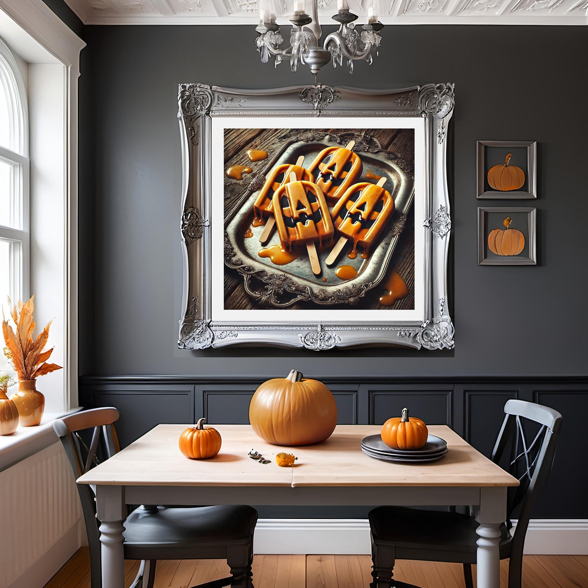 Vintage Halloween Popsicle Art Print: Melting Jack-o'-Lantern (Digital Download)