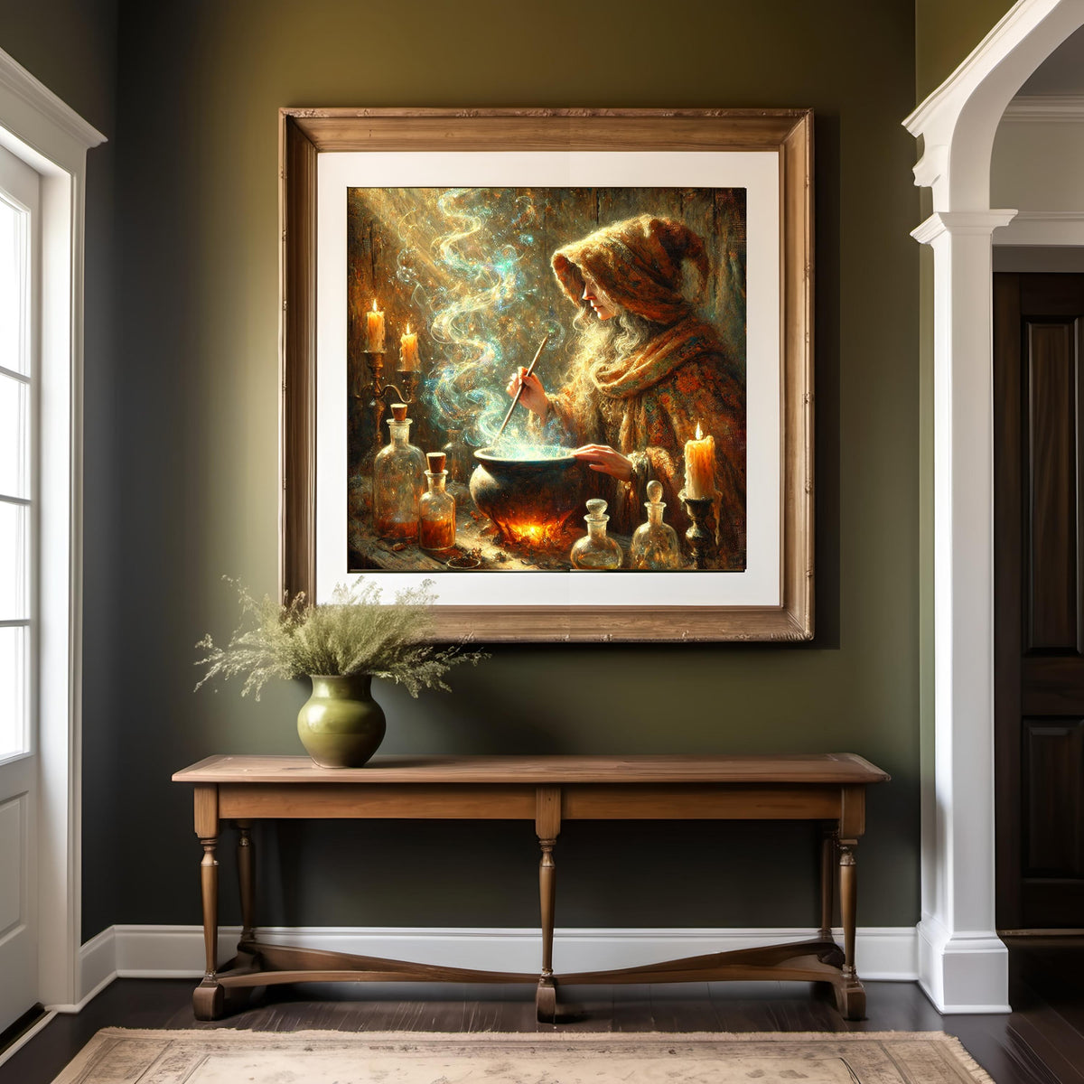 Witch Cauldron Halloween Art: Magic Potion Digital Artn Print (instant Download)