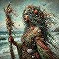 Sea Witch Art Print: Coastal Fantasy Sorceress (Digital Download)