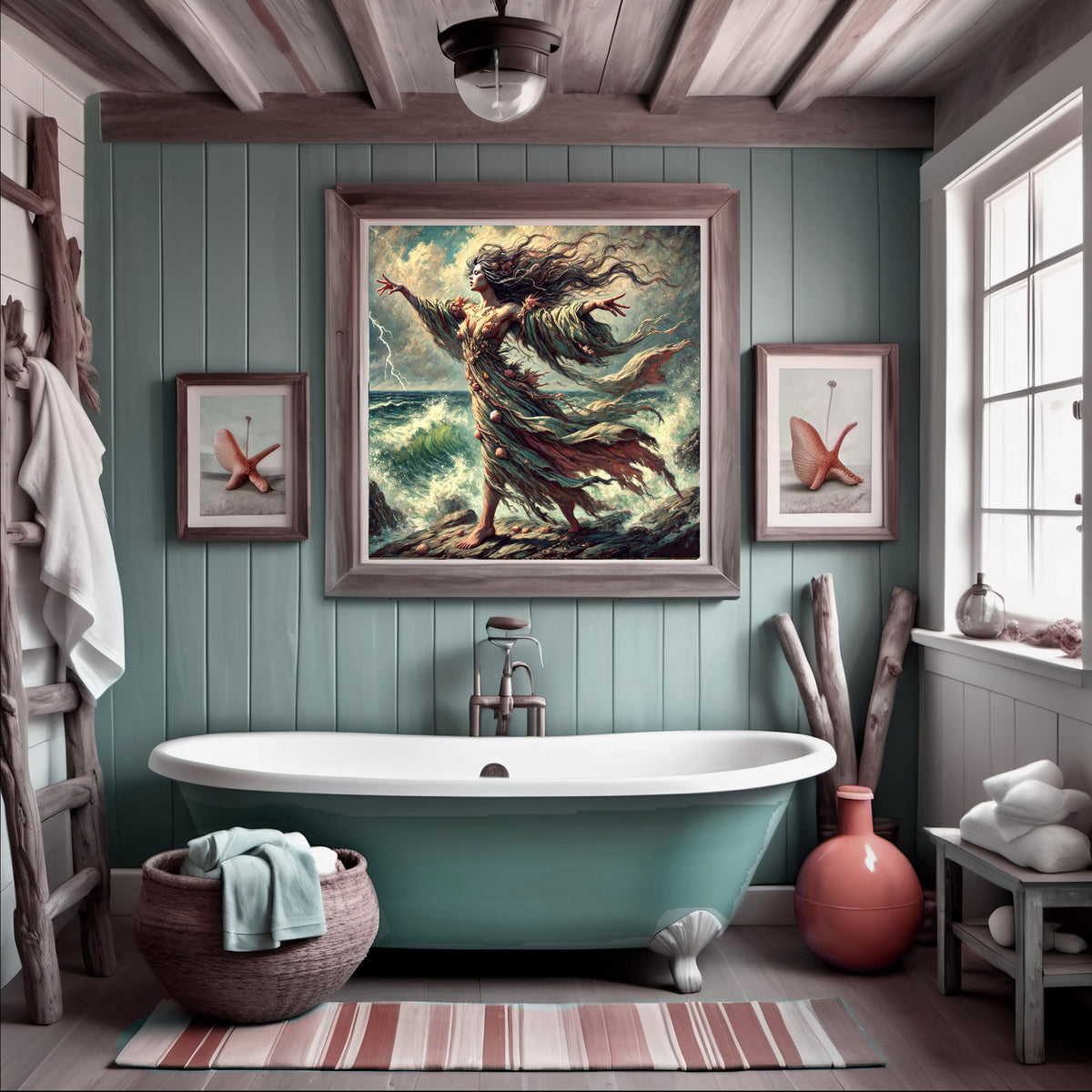 Sea Witch Art Print: Storm Sorceress Fantasy Decor (Digital Download)