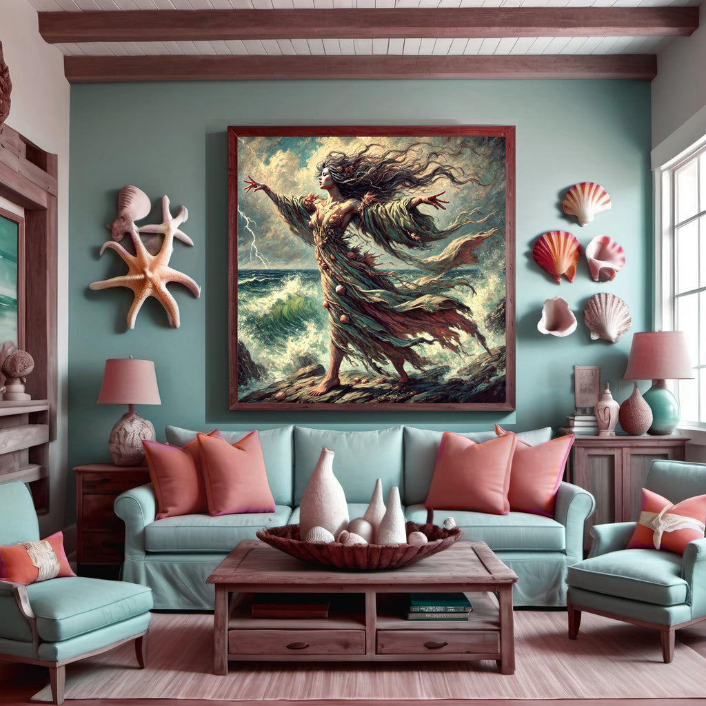 Sea Witch Art Print: Storm Sorceress Fantasy Decor (Digital Download)