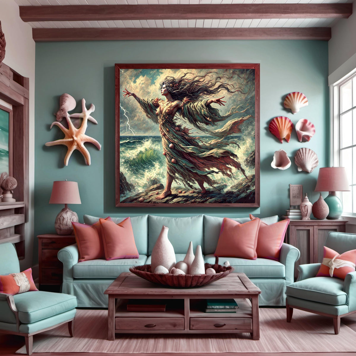 Sea Witch Art Print: Storm Sorceress Fantasy Decor (Digital Download)