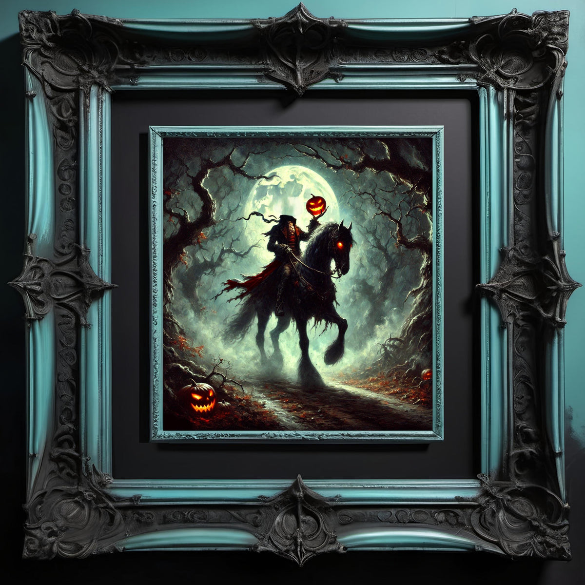 Headless Horseman Halloween Print: Spooky Gothic Wall Art (Digital Download)