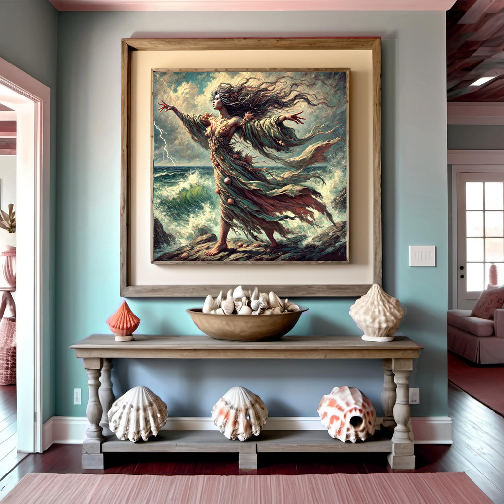 Sea Witch Art Print: Storm Sorceress Fantasy Decor (Digital Download)
