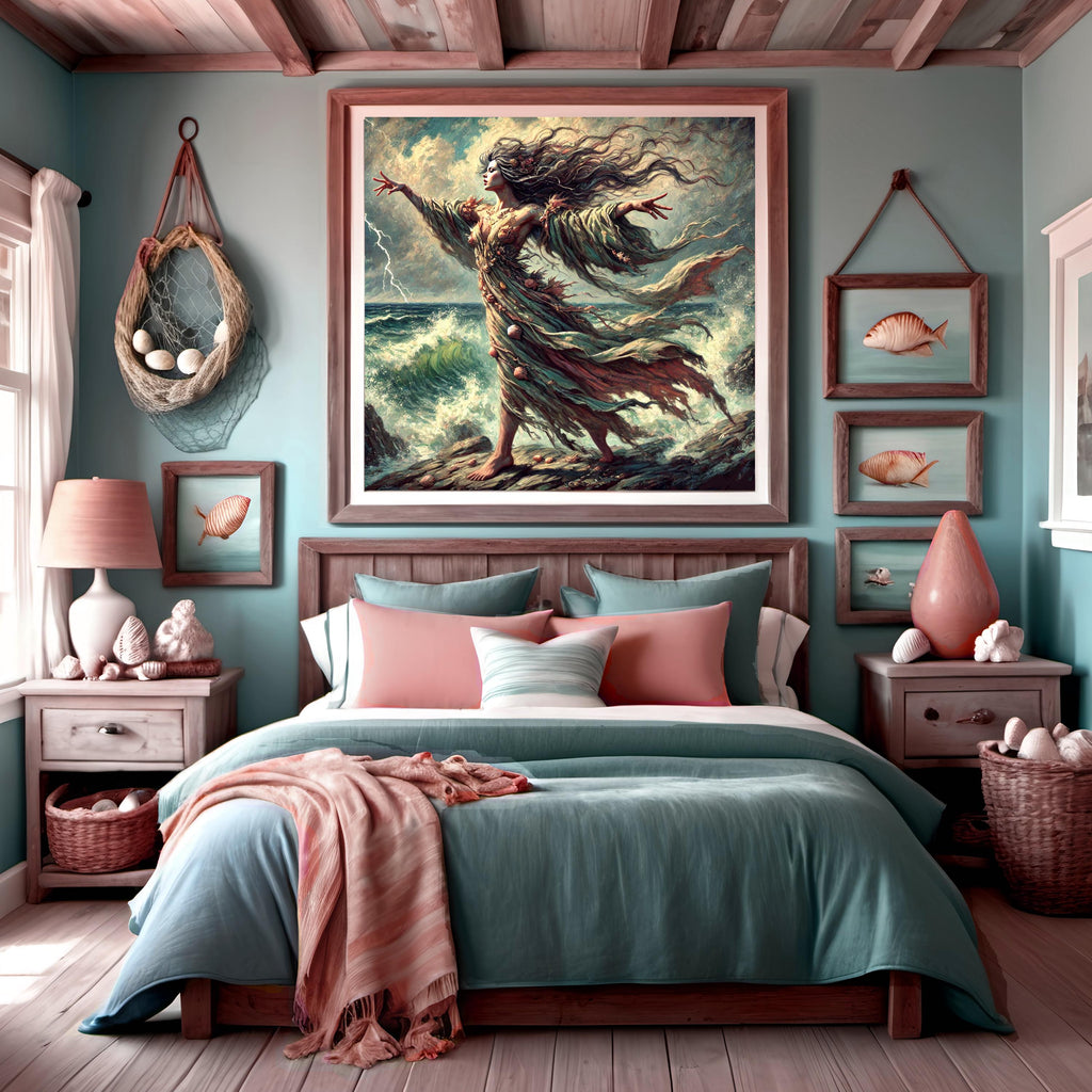 Sea Witch Art Print: Storm Sorceress Fantasy Decor (Digital Download)