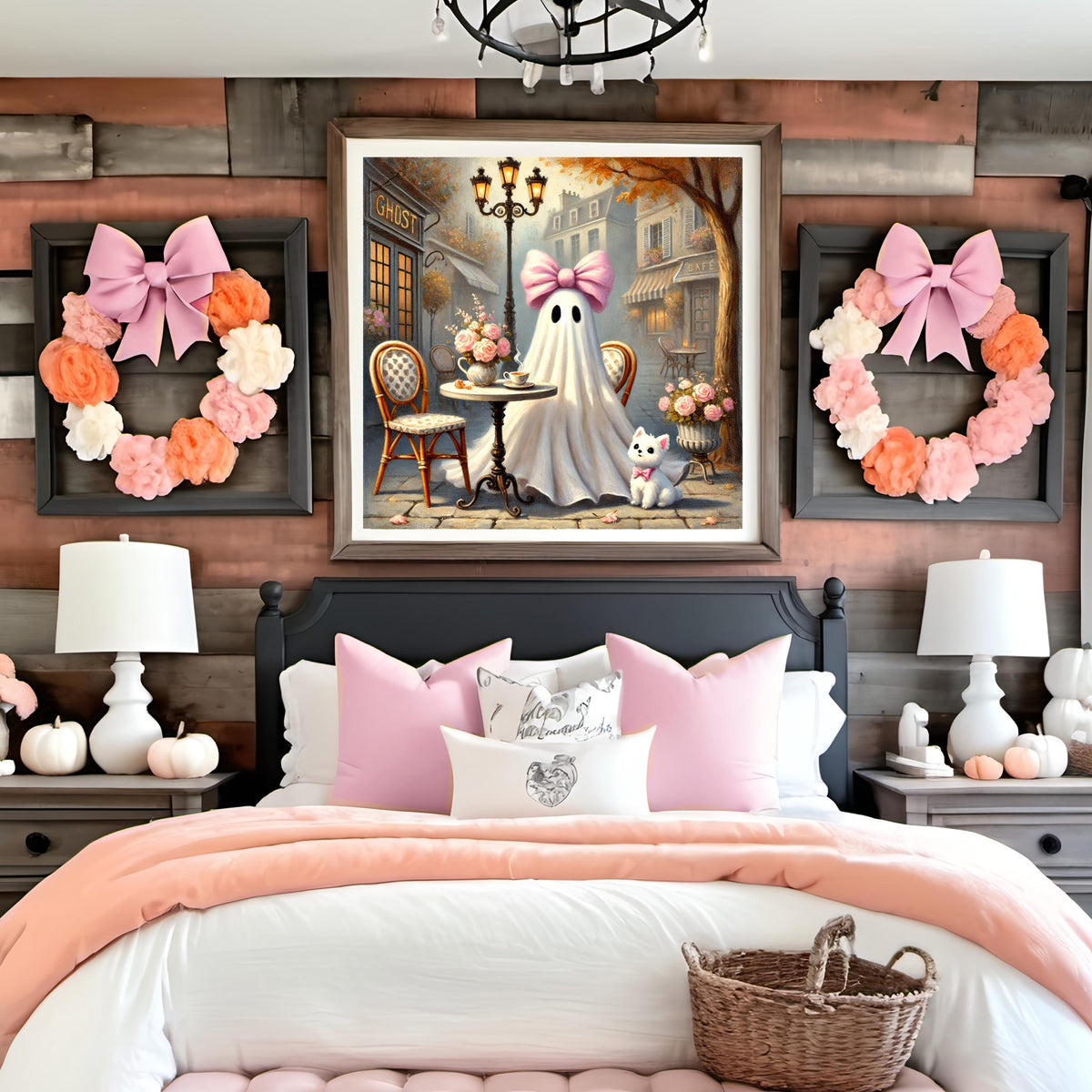 Coral the Ghost Cafe Print: Vintage Halloween Decor (Digital Download)