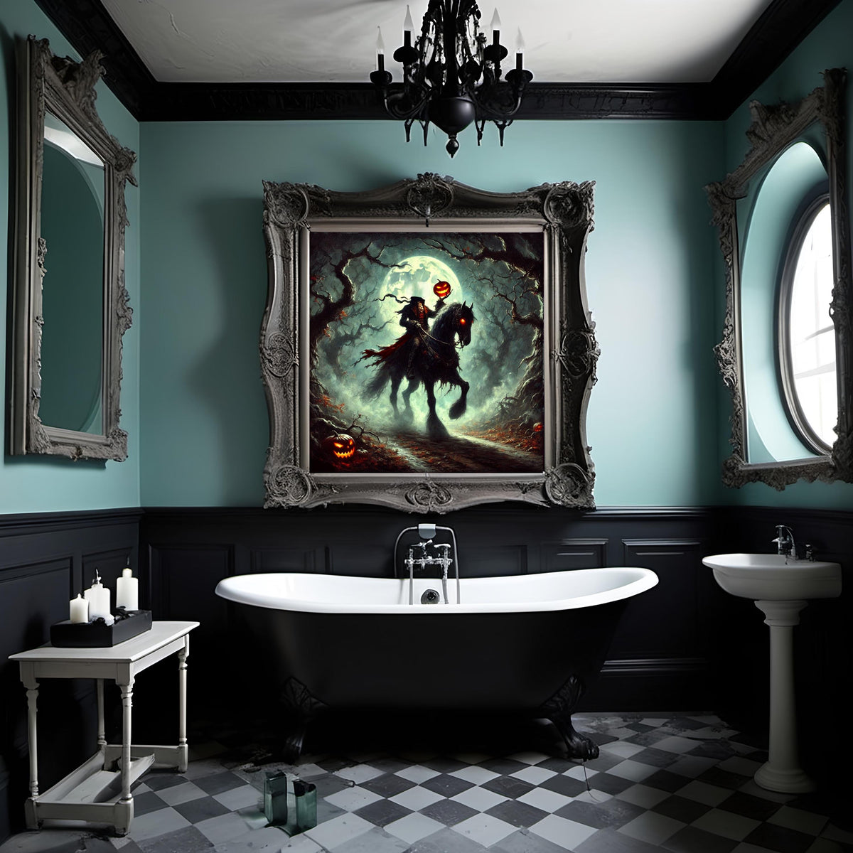 Headless Horseman Halloween Print: Spooky Gothic Wall Art (Digital Download)