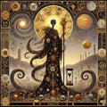 Klimt Tarot Death: Gothic Celestial Tarot Card Art (Digital Download)