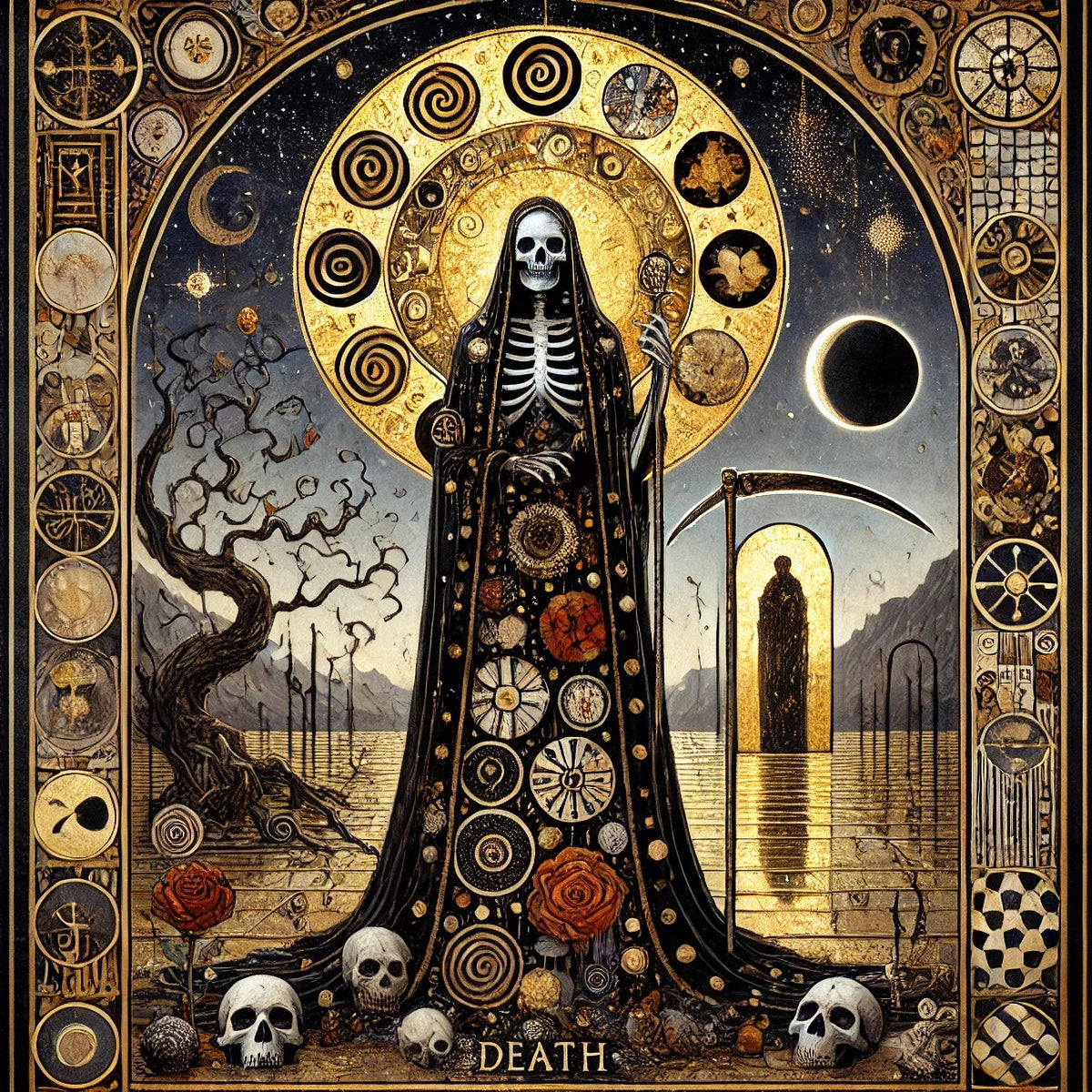 Death: The Eternal Passage – Gilded Tarot-Inspired Gothic Art (Digital Download)