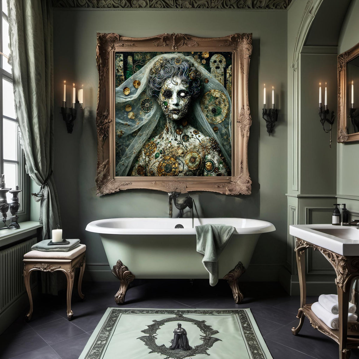 Gothic Undead Bride Portrait Art (Digital Download)