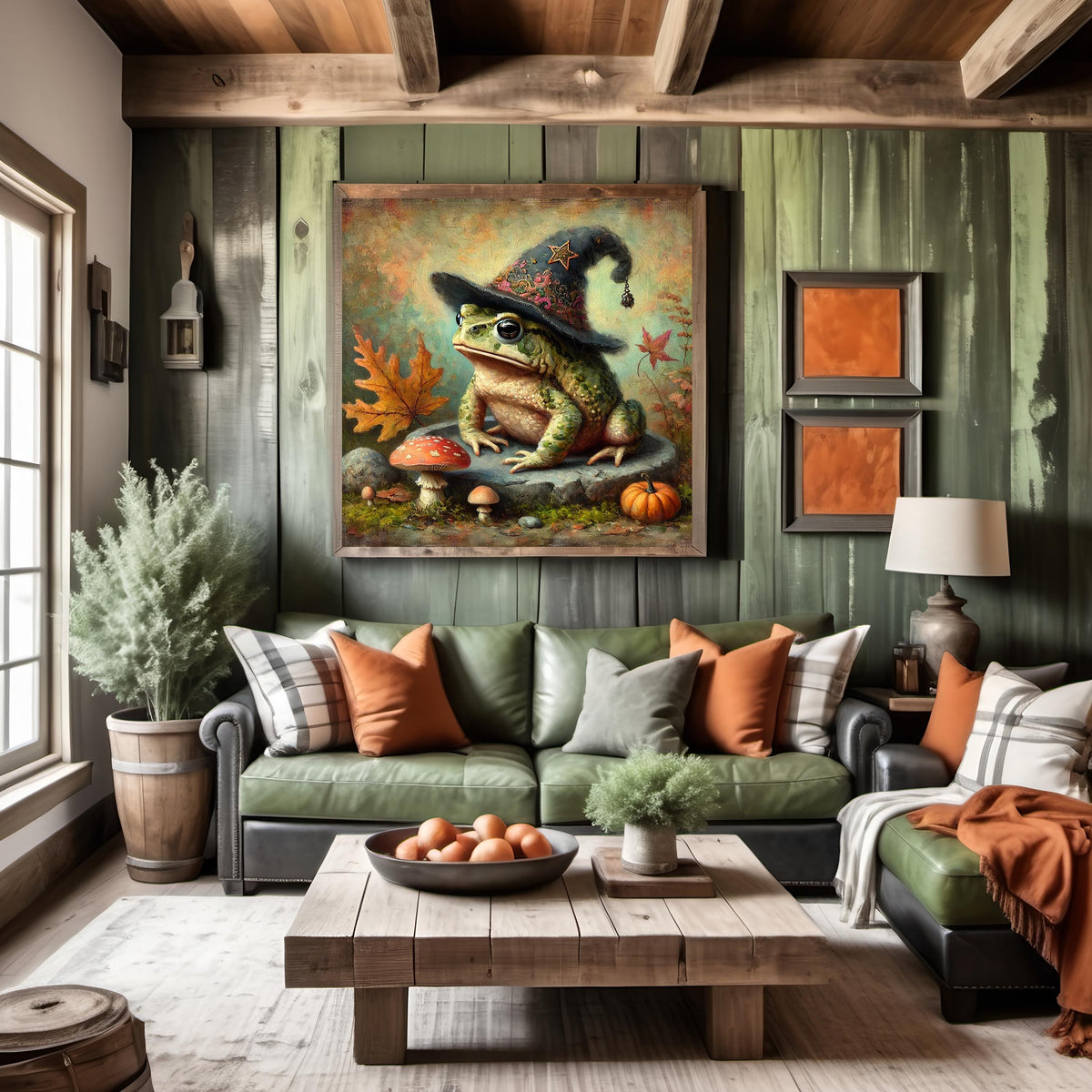 Whimsical Witch Frog Print: Vintage Halloween Toad Art (Digital Download)