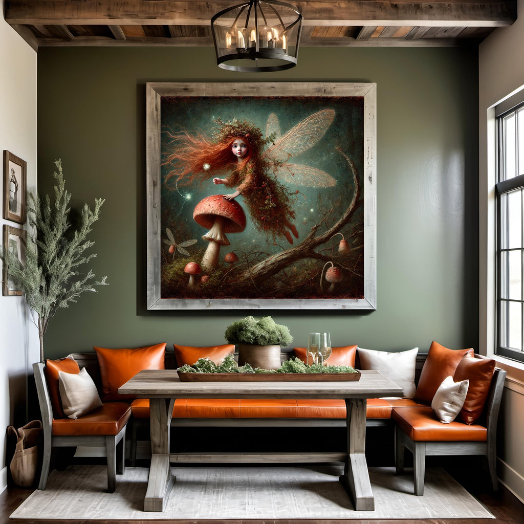 Mushroom Fairy Print: Enchanted Woodland Art (Digital Download)