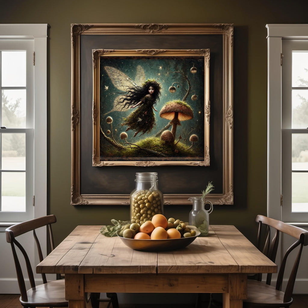 Wild Forest Fairy: Enchanted Woodland Mushroom Art (Digital Download)