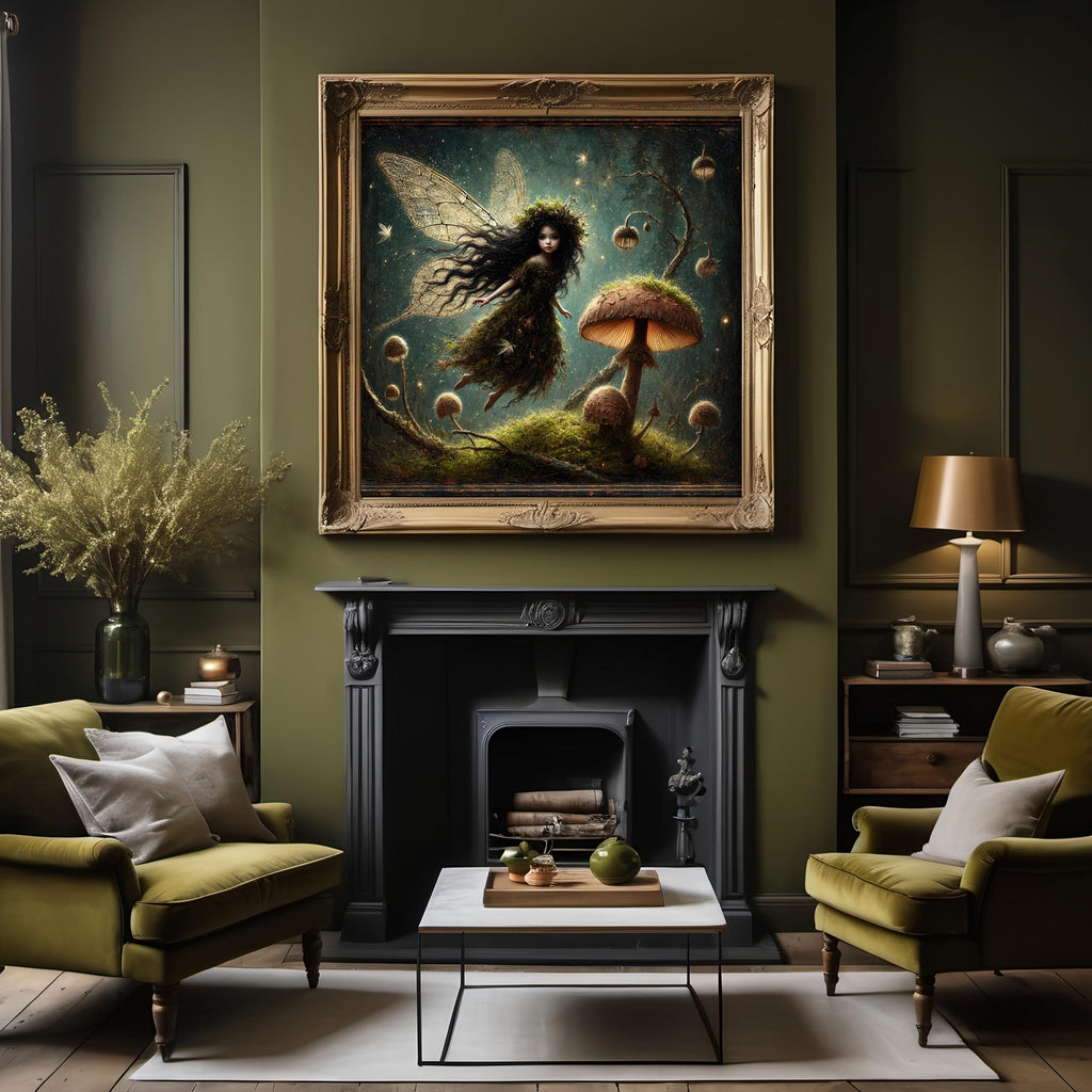 Wild Forest Fairy: Enchanted Woodland Mushroom Art (Digital Download)
