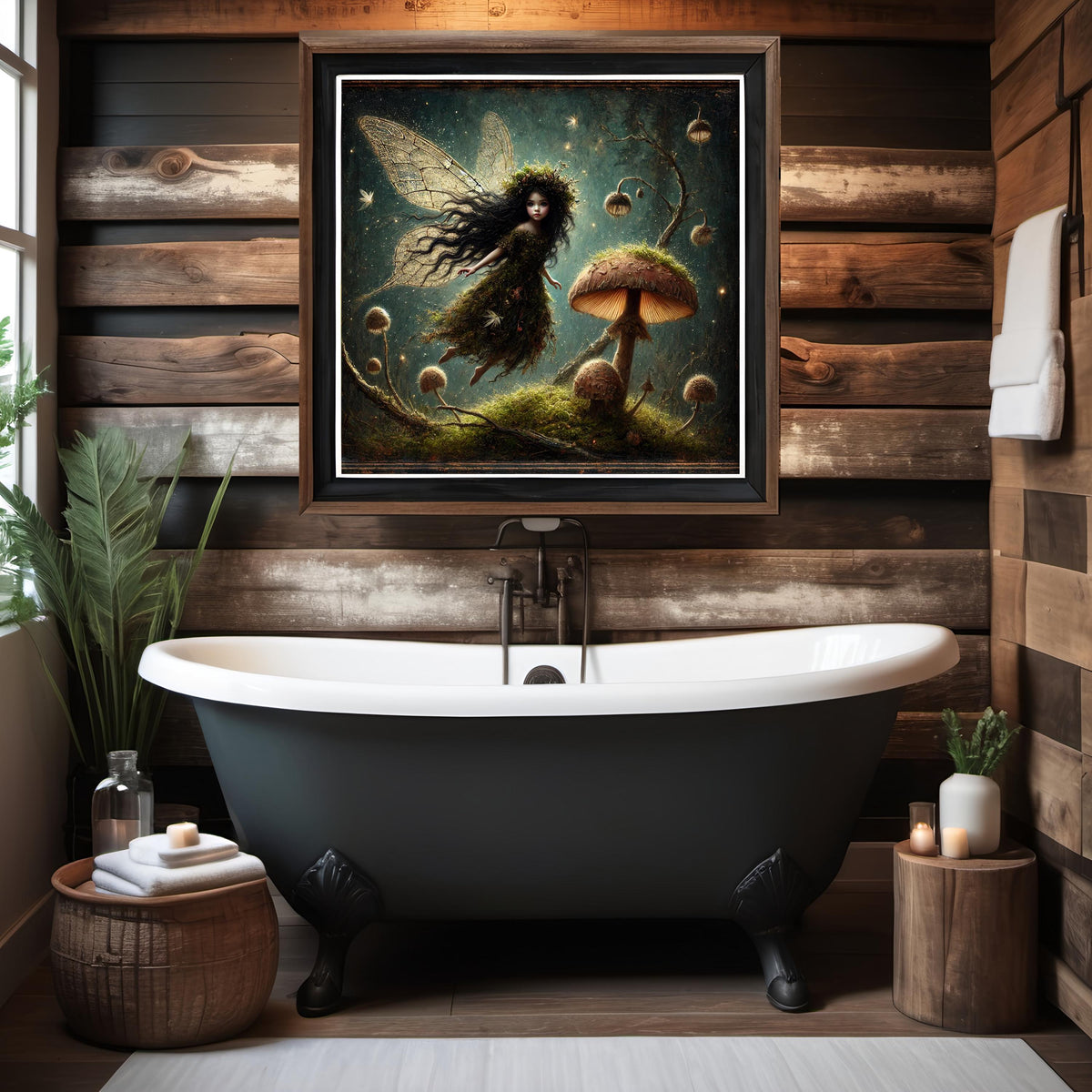 Wild Forest Fairy: Enchanted Woodland Mushroom Art (Digital Download)