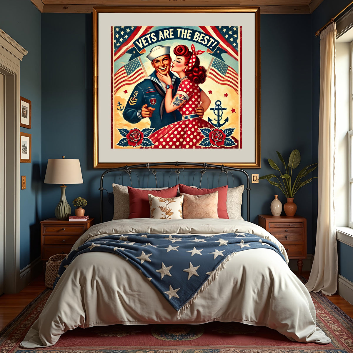 Vintage Veterans Day Pin-Up Print | 1940s Sailor Sweetheart (Digital Download)
