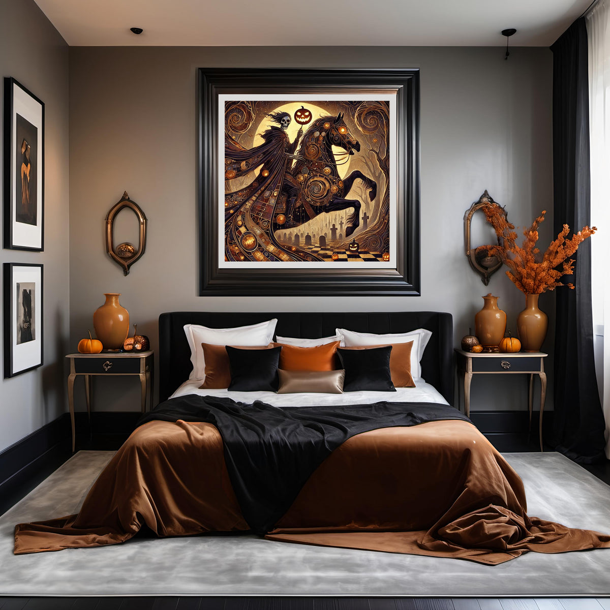 Halloween Rider: Gothic Headless Horseman Art (Digital Download)