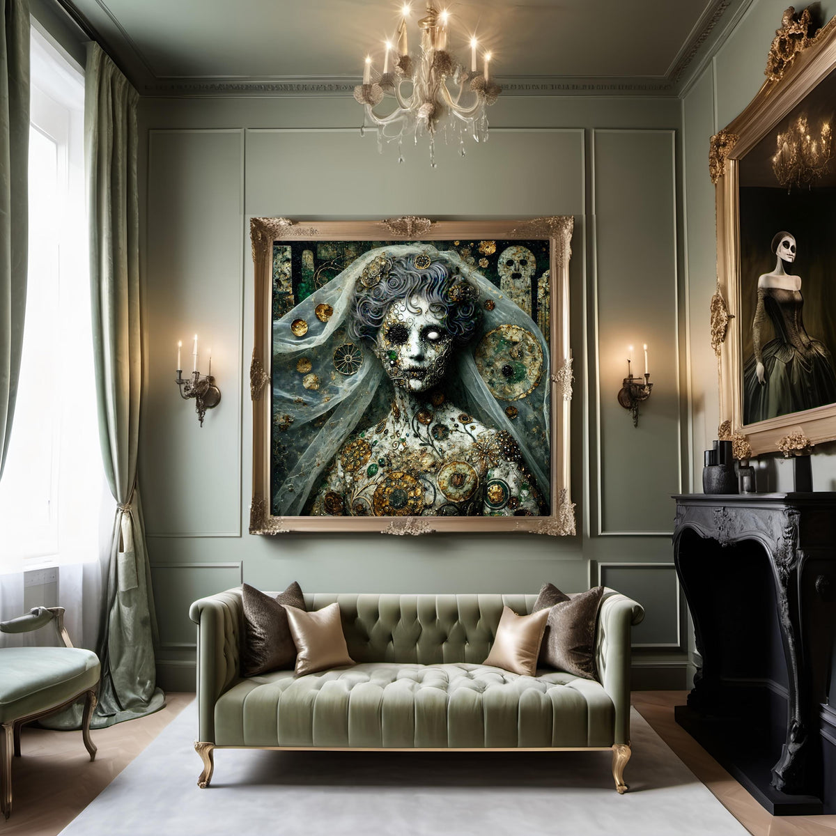 Gothic Undead Bride Portrait Art (Digital Download)