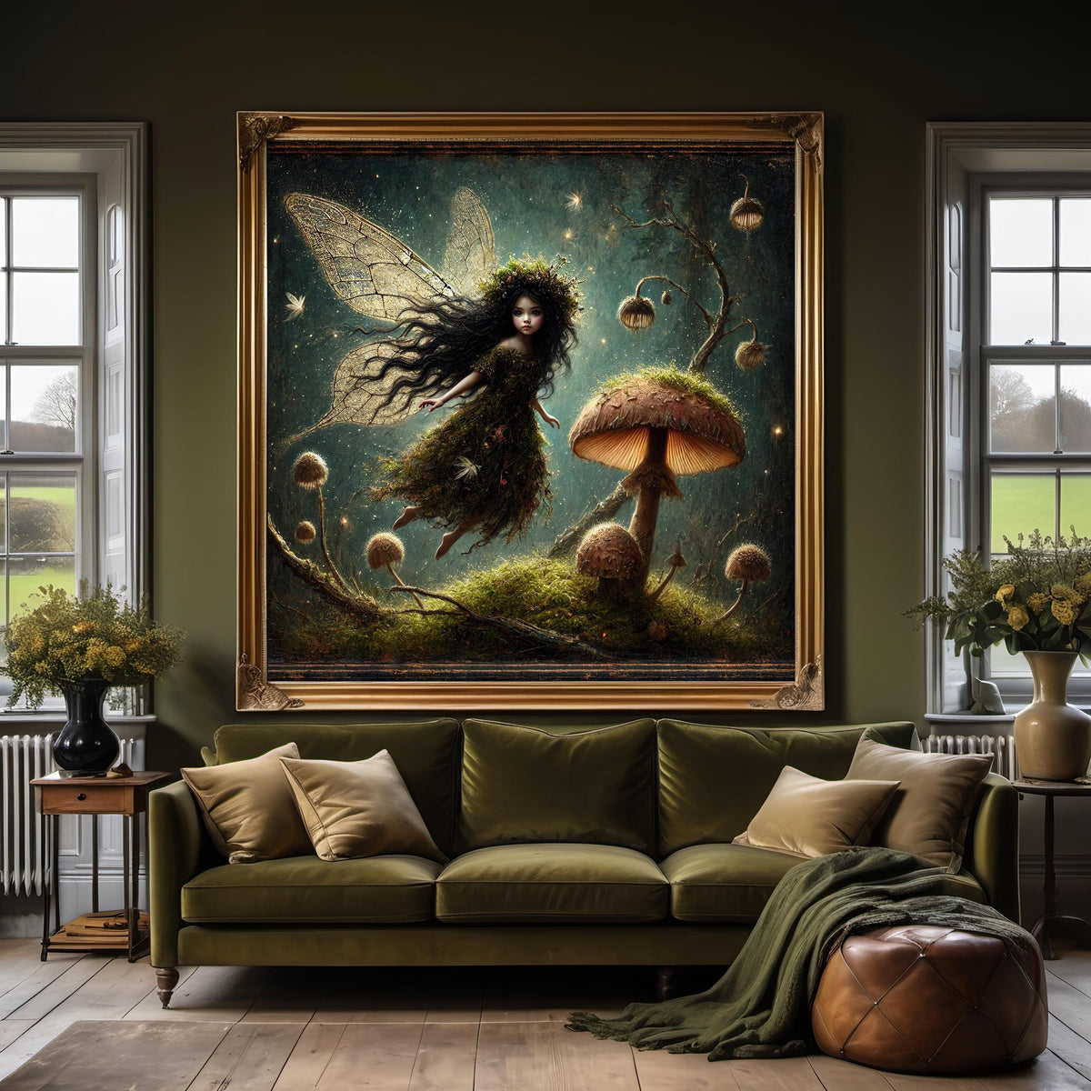 Wild Forest Fairy: Enchanted Woodland Mushroom Art (Digital Download)