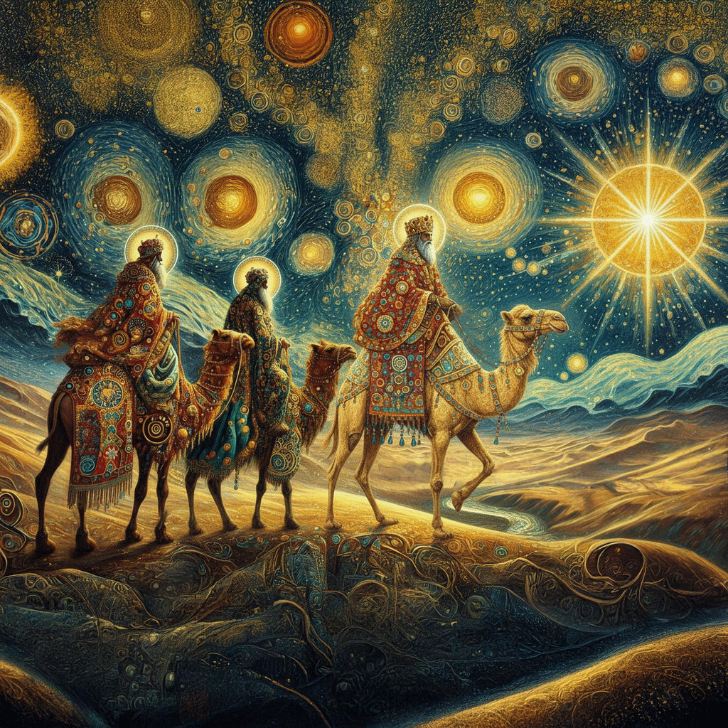 Three Wise Men Nativity Art Print, Vintage Oil Painting Style (Digital Download)