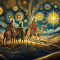 Three Wise Men Nativity Art Print, Vintage Oil Painting Style (Digital Download)