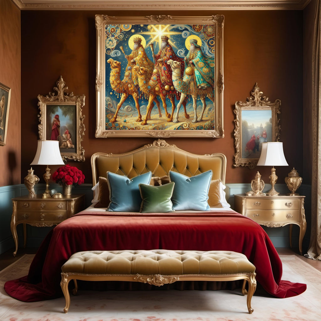 Three Wise Men Art Print, Vintage Nativity Scene (Digital Download)